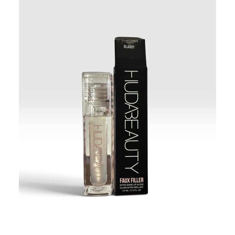 HUDA BEAUTY FAUX FILLER Lip Gloss ~ GLASSY - 3.9 ml / 0.13 fl oz NIB